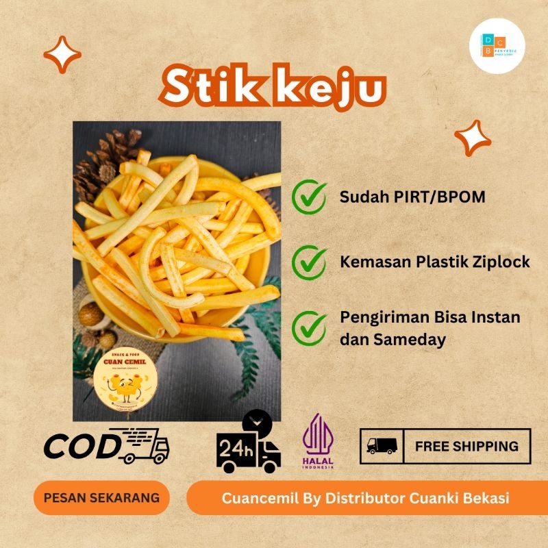 

Poken Stik Keju Kentang Gurih Cemilan Camilan Murah 350gr