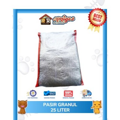 Pasir Kucing Granul Gumpal Non Aroma 25L - Zeolite Ziolid Ziolit Jiolit Jiolite Ziolid Zeolit Zeloit