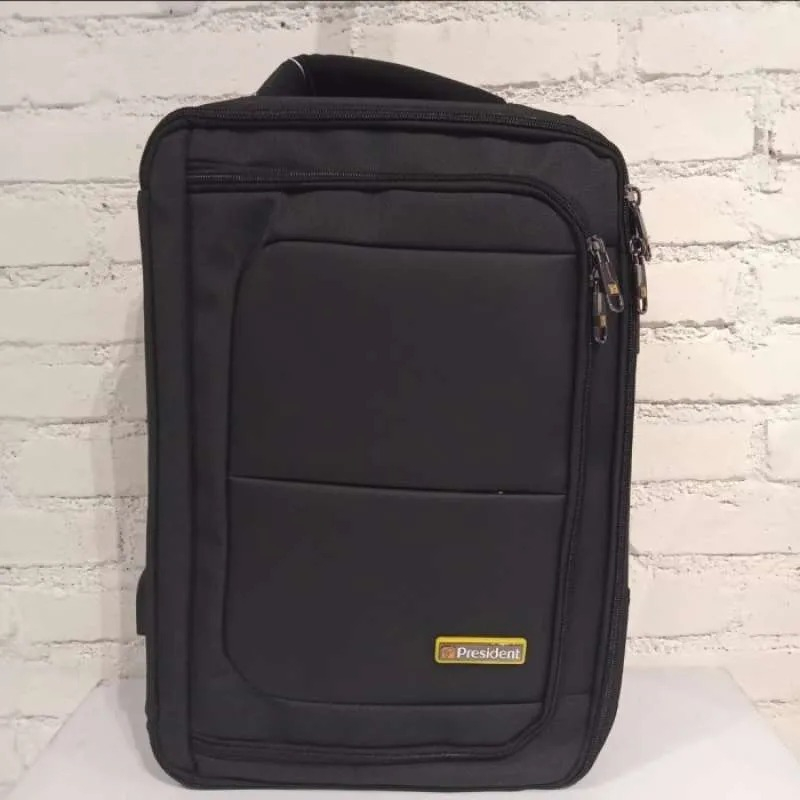 ( Jendela Kosmetik ) Tas Ransel Pria Wanita Blackpack 3in1 President 3092