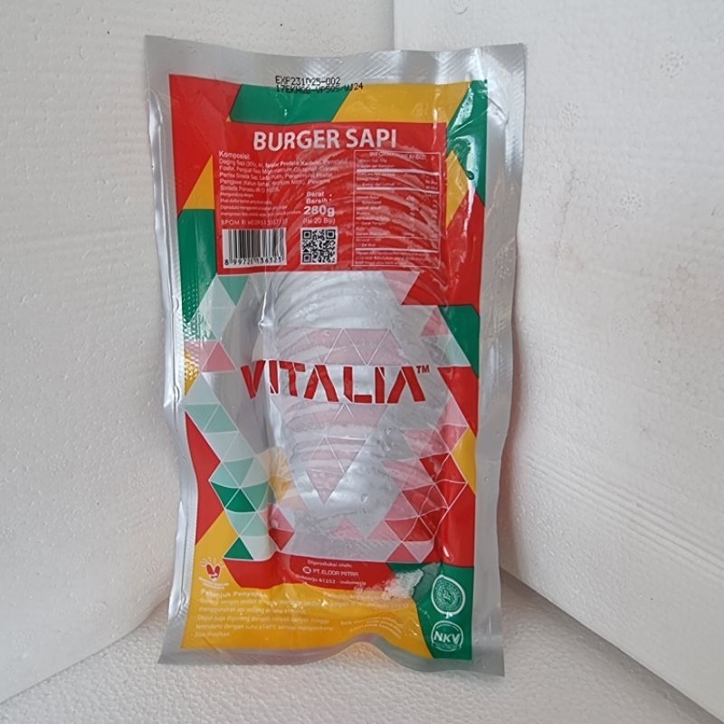 

Vitalia Burger Sapi 280g isi 20