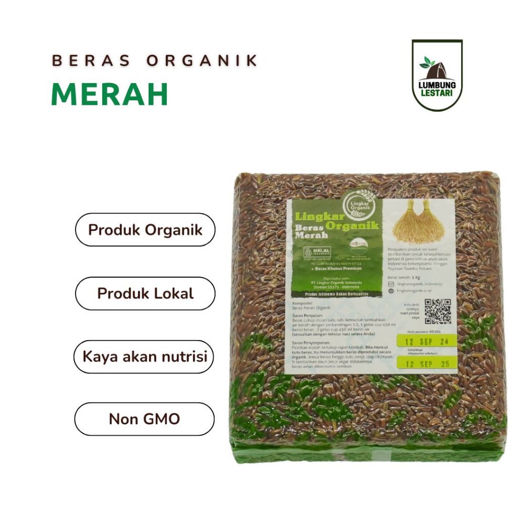 

Beras Merah - Lingkar Organik 1Kg