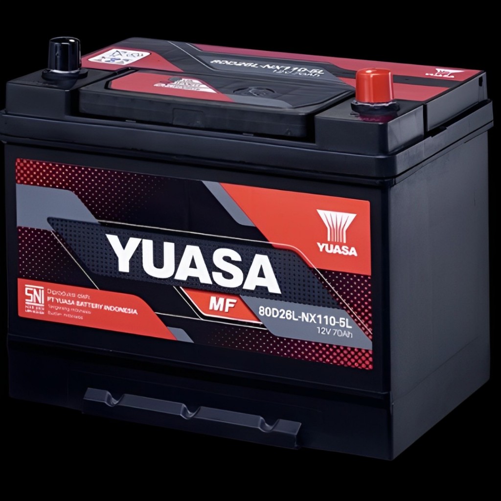 Aki Yuasa MF80D26L 12V/70Ah Maintenance Free / Aki Kering Yuasa 70A MF 80D6L / Aki Kering Yuasa N70