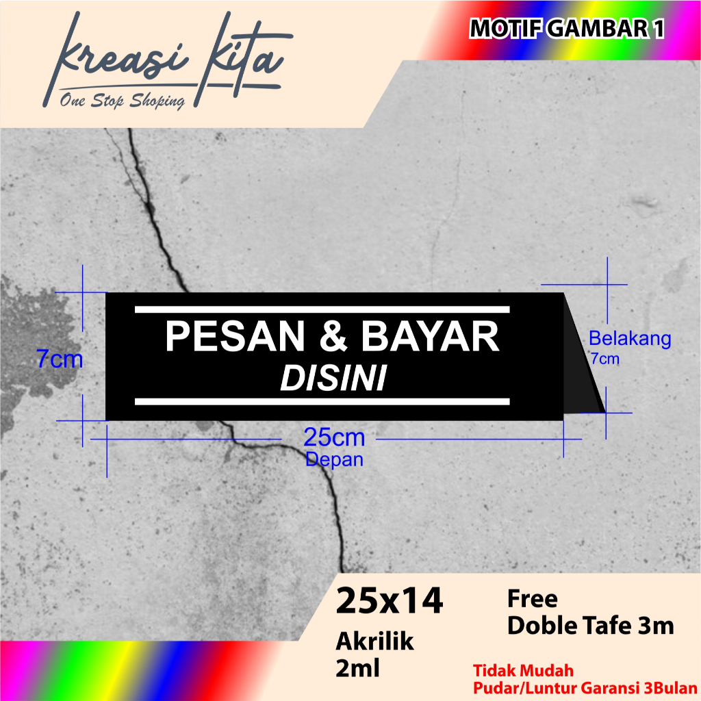 

AKRILIK PESAN DAN BAYAR DISINI ACRYLIC KASIR VARIAN GAMBAR 1