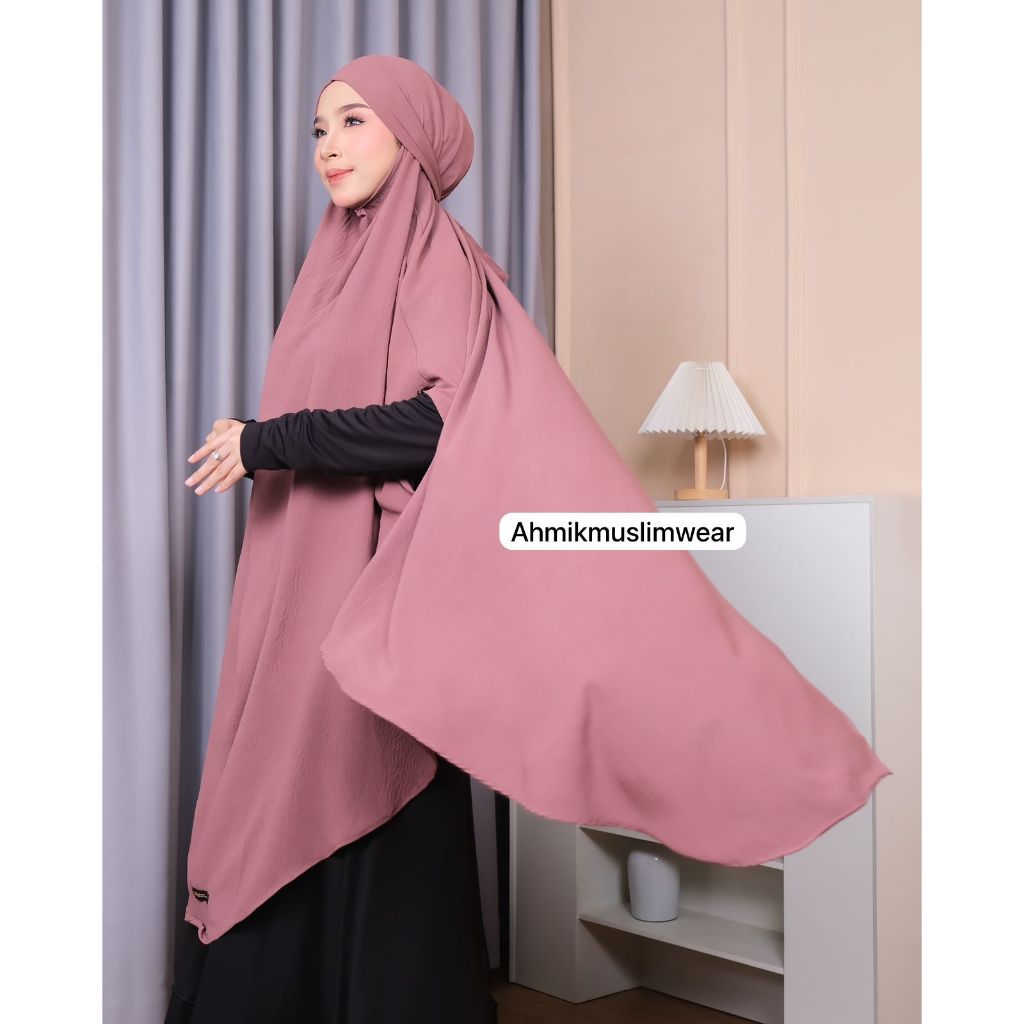 Frenckhimar LONG crinkle FK oval airflow khimar jumbo fk