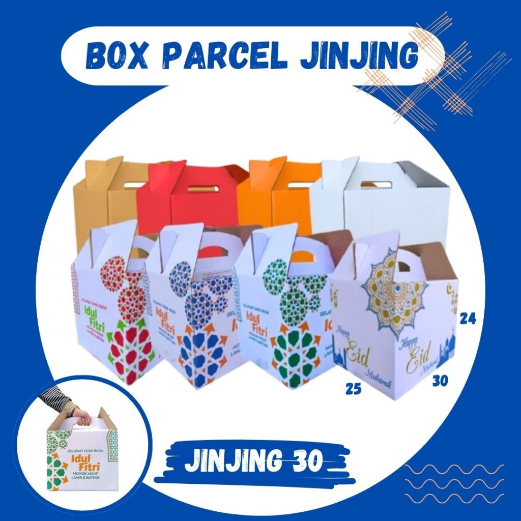 

Box Jinjing 30x25x24 Gable Box Kardus/Parcel/Lebaran/idul Fitri/Paket/Sembako/Hampers/Eid Mubarak