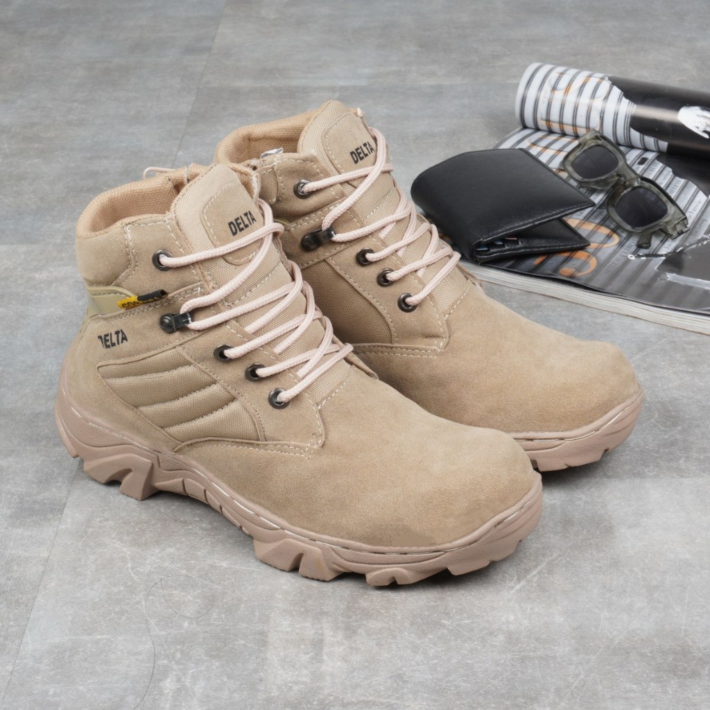 New Sepatu Boots Safety Tactical Delta 5Aa Satpol Pp Polisi Tni Pdl Hiking Gunung Pria Original