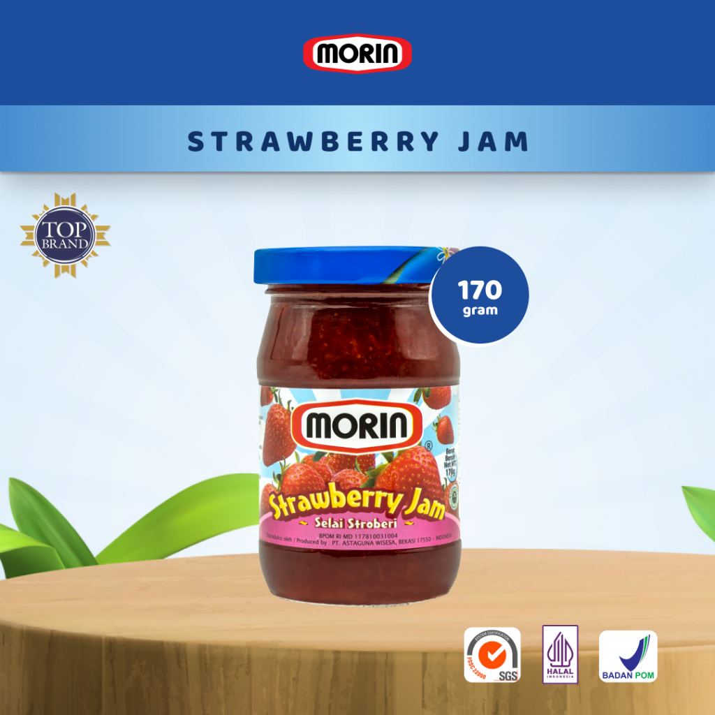 Morin Selai Strawberry 170 Gr - Selai Buah Stroberi