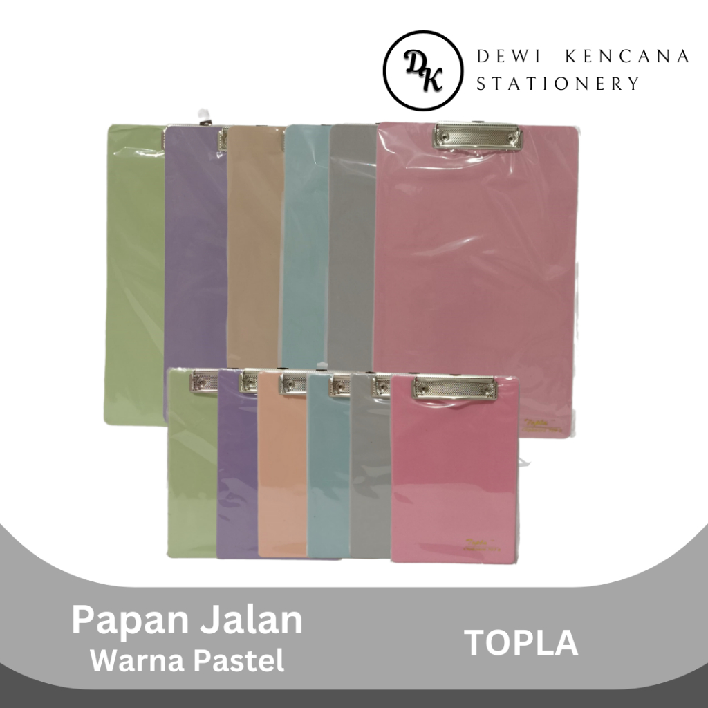 

Papan Jalan Papan Ujian Topla Folio (F4) dan A5 Warna Pastel