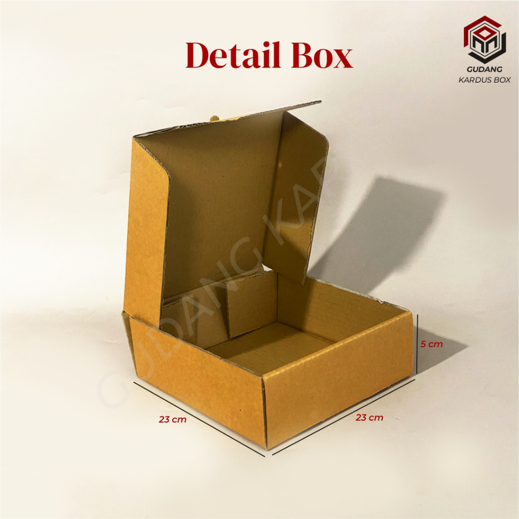 

Box DC LD (23 x 23 x 5 cm) Box/Kardus/Karton/Polos/Pizza/Hampers/Baju/Brownis