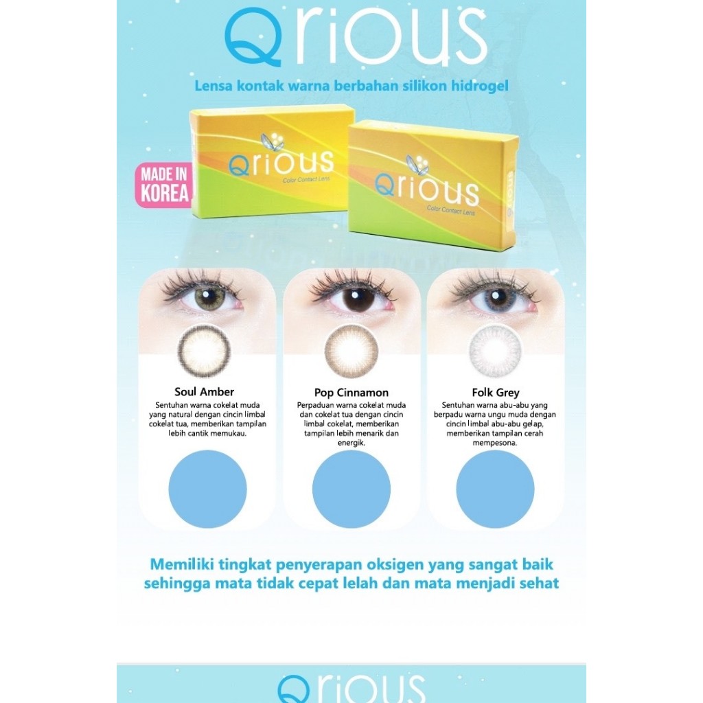Optik Tunggal Softlens Qrious Warna Pop Cinnamon