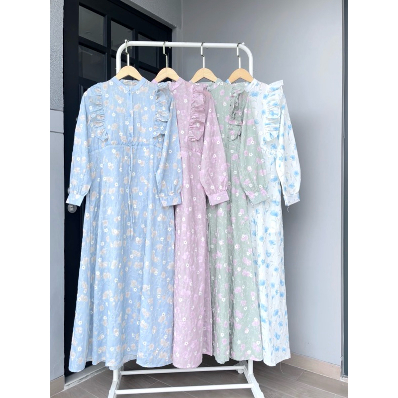 Yumi dress (gamis katun bordir)