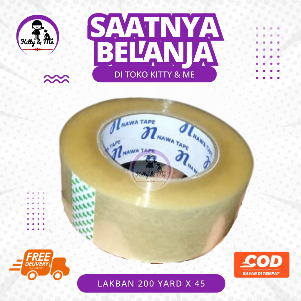 LAKBAN NAWA 200 YARD X 45 -  Lakban Super Lakban Nawa Lakban Seven Star Lakban Packing