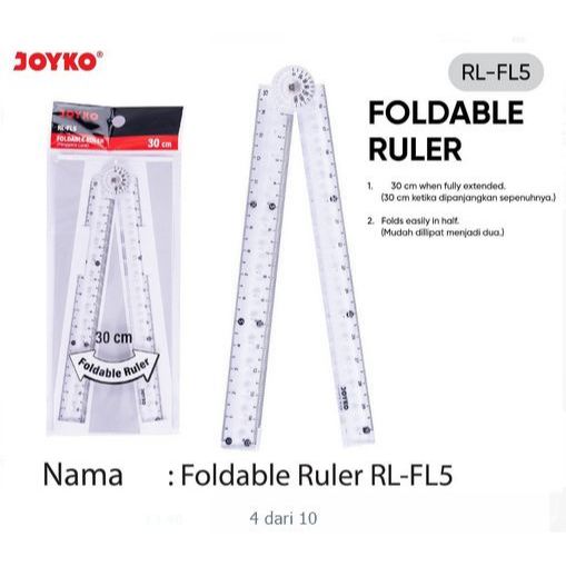 

Joyko Foldable Ruler / Penggaris Lipat 30cm RL-FL5