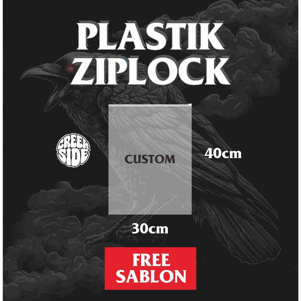 PLASTIK ZIPLOCK POUCH ZIPLOCK PLASTIK BAJU PACKING BAJU VIRAL ZIPLOCK SABLON