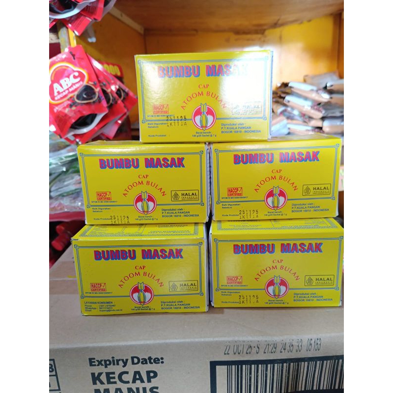 

BUMBU MASAK CAP ATOM BULAN ISI 20 SACHET PER BOX, 7g