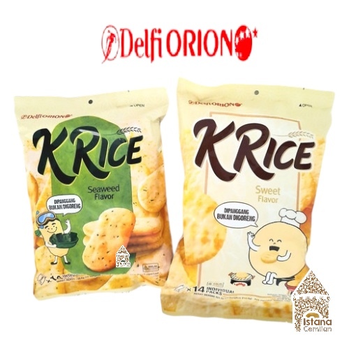 

wiw Krice Delfi Orion Krekers Beras Sweet / Seaweed / Cheese PACK (isi 14 pcs)