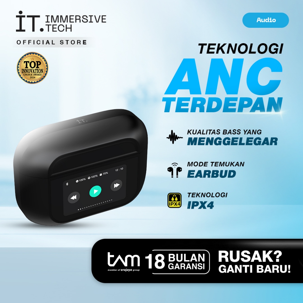IT Tunebuds TWS Galaxy Earphone Bluetooth T57 - Black