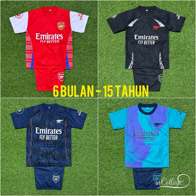 SETELAN BAJU BOLA ANAK TERBARU / JERSEY BOLA TERMURAH ARSENAL