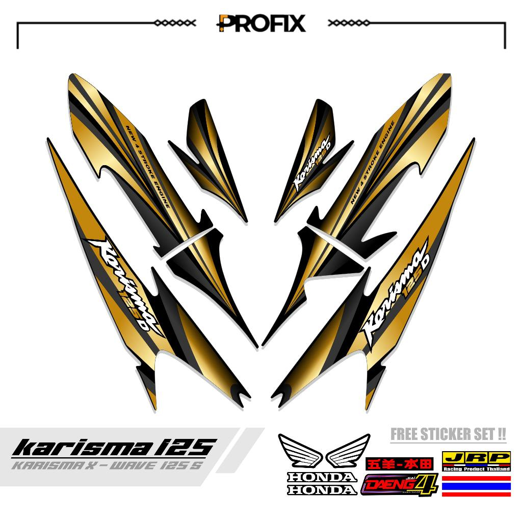 STRIPING STIKER HONDA KHARISMA MOTIF 1/ STIKER MOTOR  KHARISMA X/  WAVE 125S
