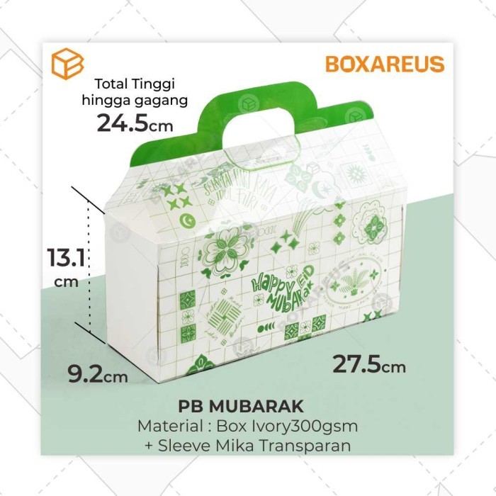 

Box Packaging Paper Bag Lebaran Idul Fitri Kemasan Toples | PB MUBARAK