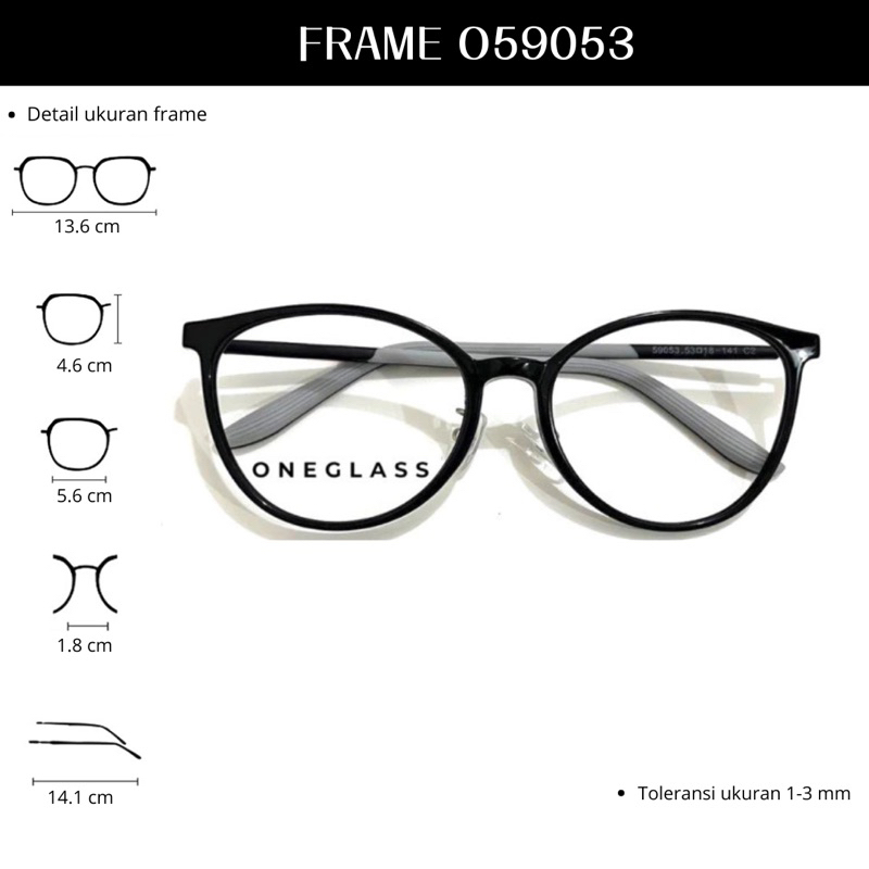 Oneglass- Frame Kacamata O59053 Unisex