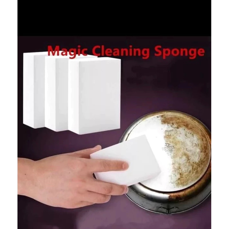 Magic Sponge Spons Ajaib Tanpa Sabun Semua Bersih Membersihkan Noda Membandel Dapur Kloset Sepatu Dl