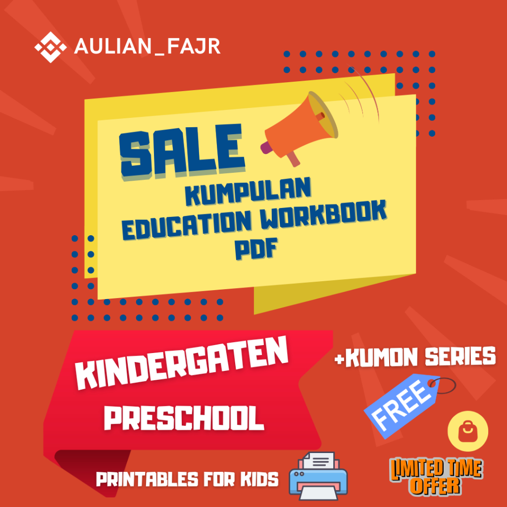 Kumpulan Education Workbook PDF Kindergarten Preschool + Kumon Series