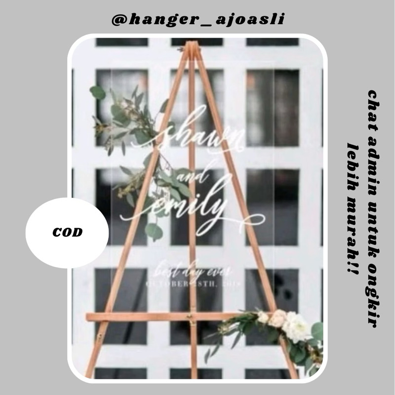 Tripod Stand Kayu Stand Akrilik Serbaguna Stand Foto