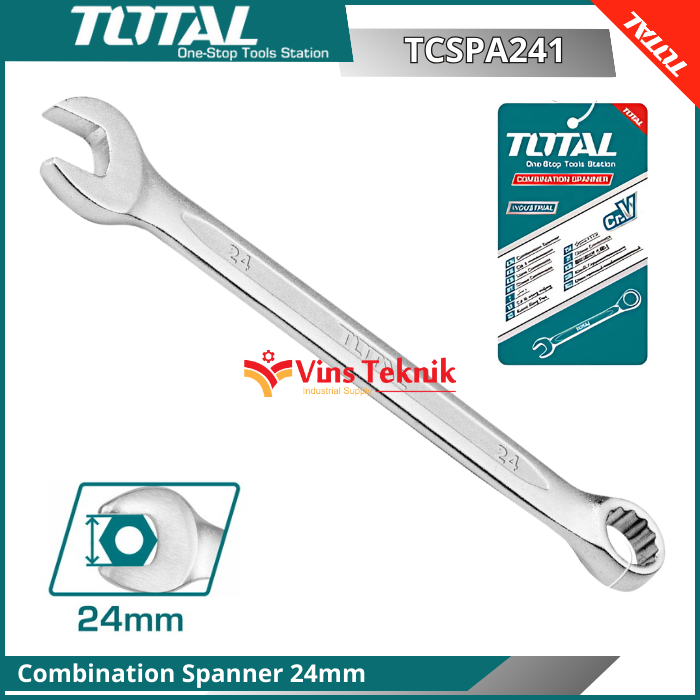 TOTAL Kunci Ring Pass Combination Spanner TCSPA241