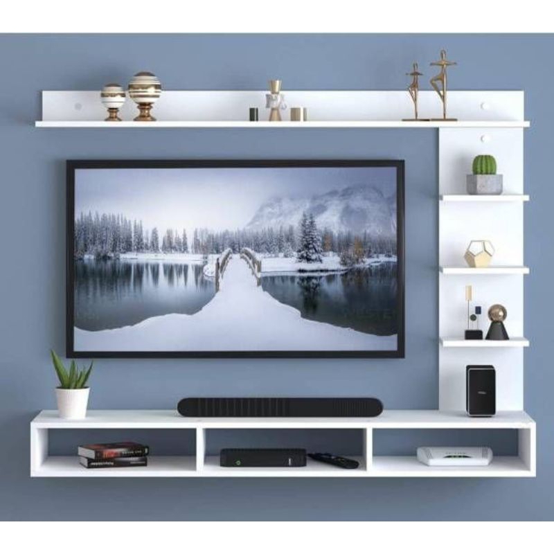 set rak tv minimalis. untuk tv 34-43 inch. rak tv dinding. RTV02