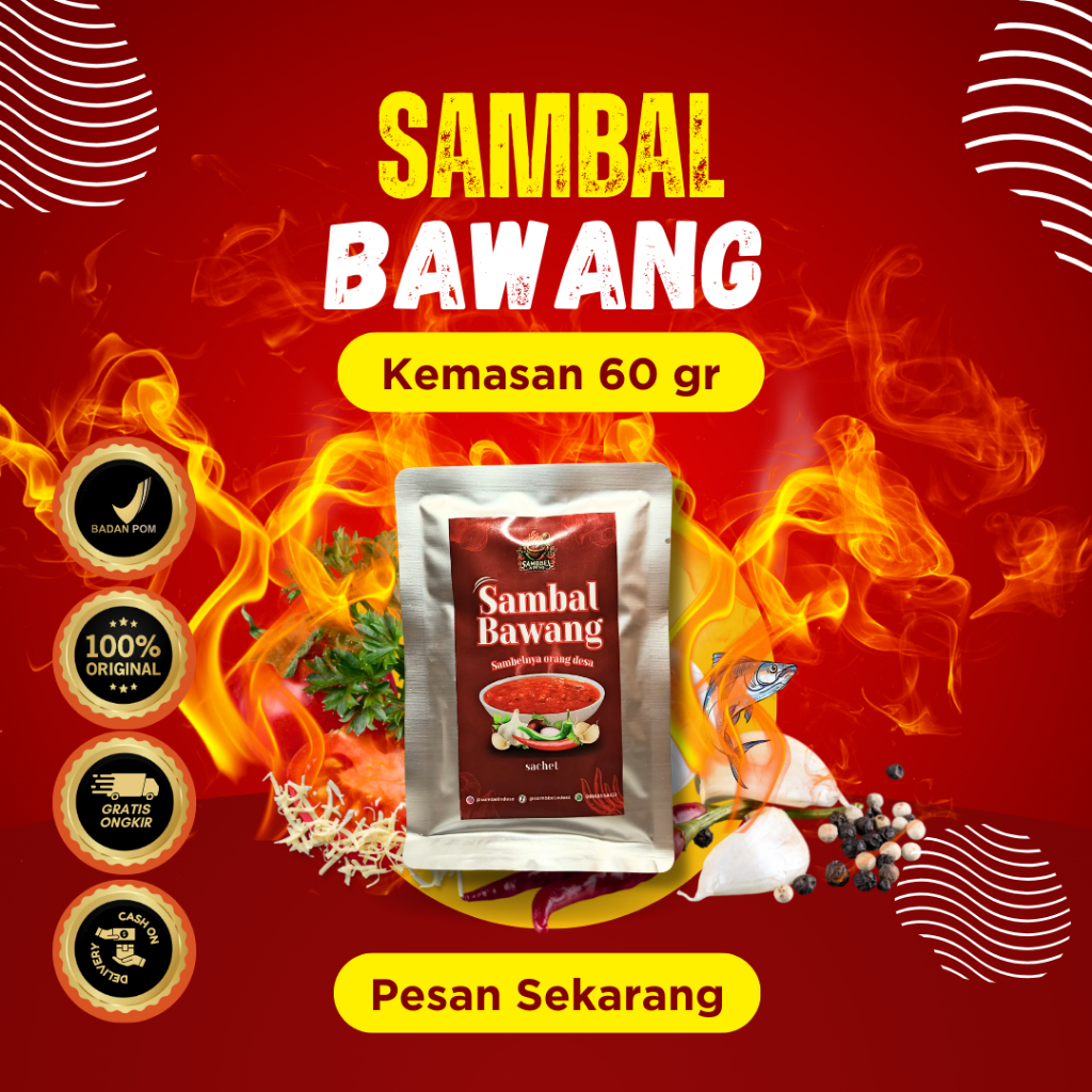 

Sambel Ndeso - Sambal Bawang kemasan Sachet Asli bahan dari Ndeso