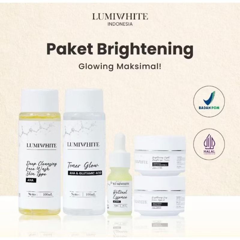Lumiwhite paket skincare brightening| lumiwhite whitening | lumiwhite acne