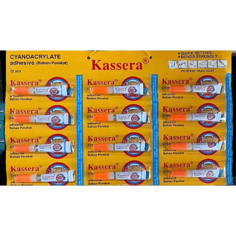 

LEM SUPER GLUE KASSERA KUAT/ LEM POWER GLUE KASSERA 12PCS