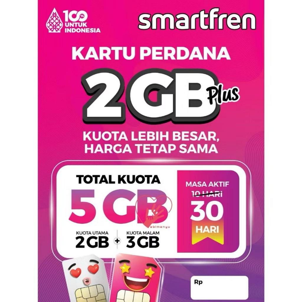 Kartu Perdana Smartfren 5GB Bundle Beli 1 Gratis 1 Siap Pakai