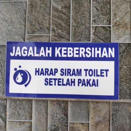 

Sign AKRILIK Harap Siram Toilet Setelah Pakai