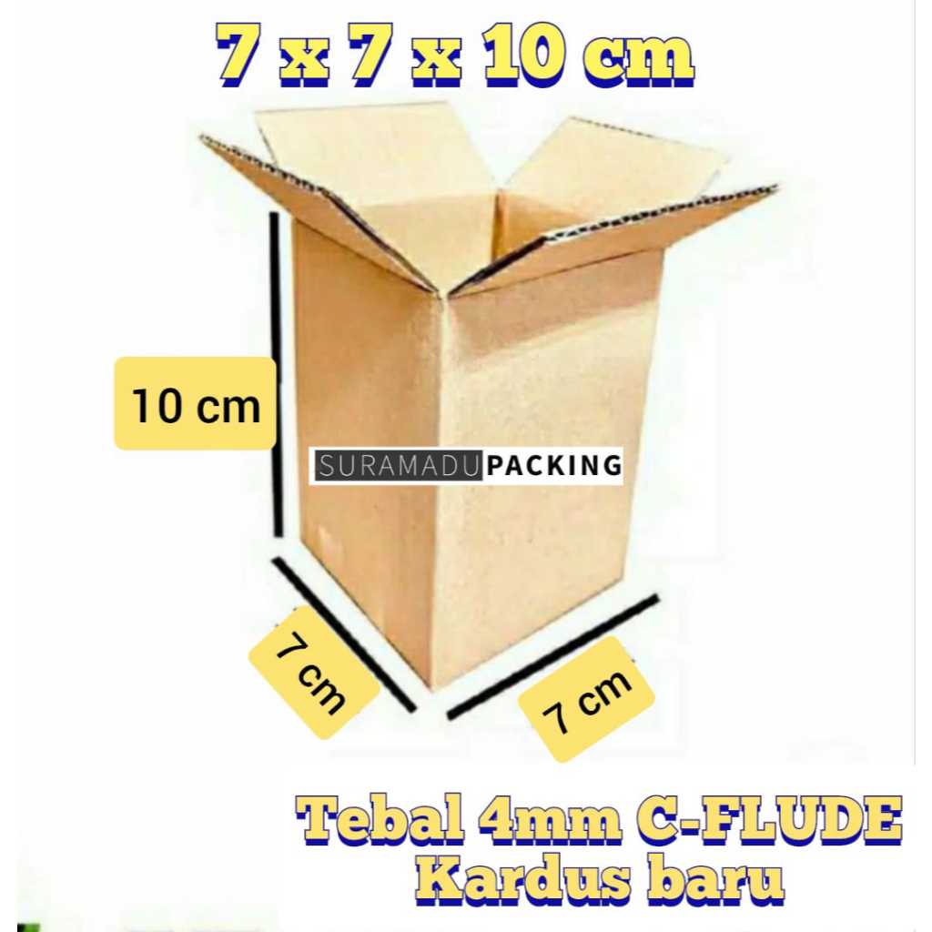 

Kardus box karton packing 7x7x10 cm Packing Polos dan Tebal 4mm C FLUDE