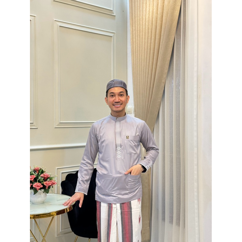 Koko Bordir silver Ar Rasyid exclusive