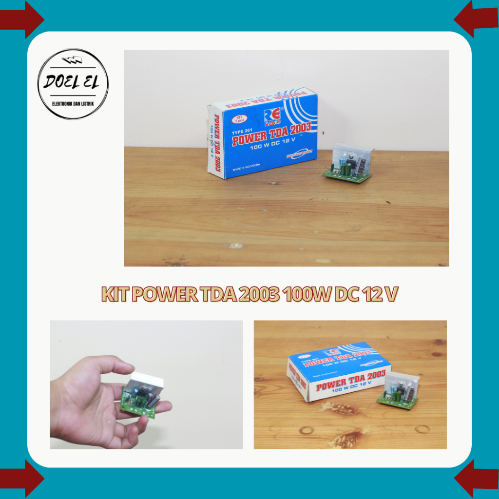 KIT POWER TDA 2003 MONO 100 WATT DC 12V RANIC TYPE 261