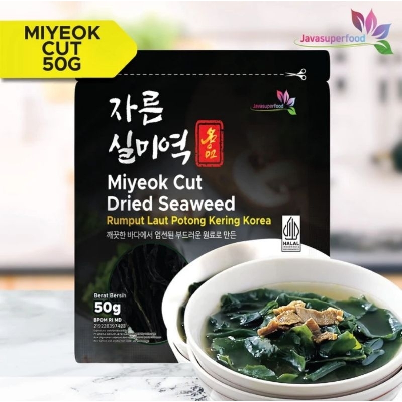 

Miyeok Cut 50gr - Cut Wakame - Rumput Laut Kering Miso Soup - Dried Seaweed