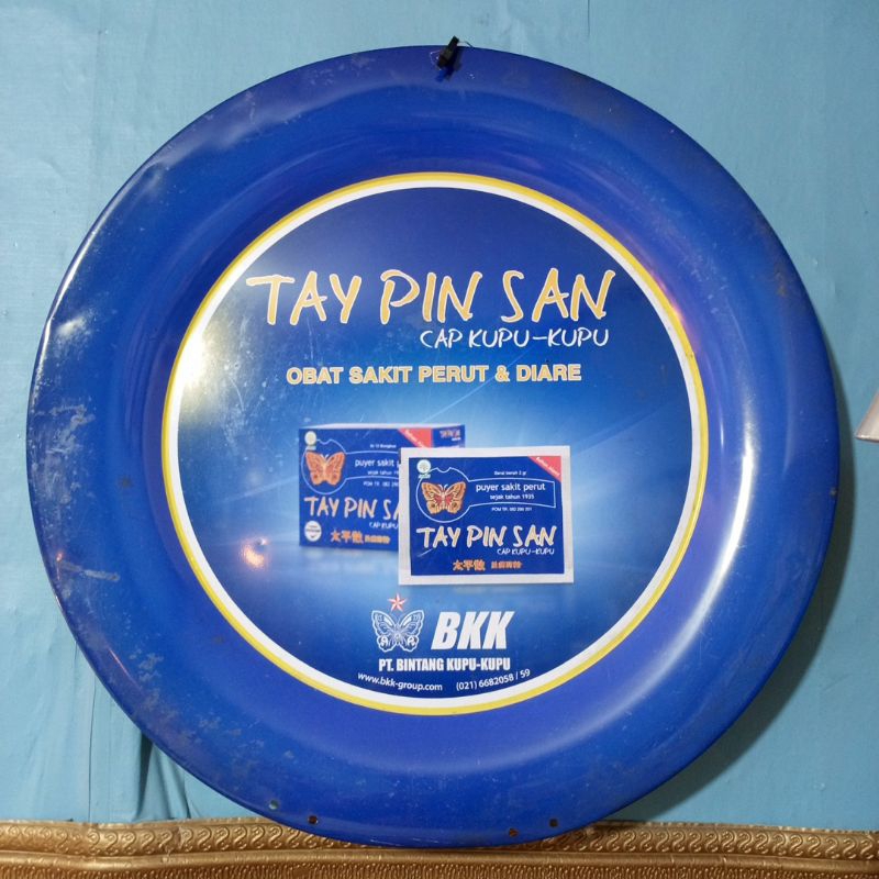 Seng Enamel Iklan Jadul Antik