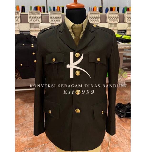 PAKAIAN DINAS UPACARA TNI AD / SERAGAM JAS PDU 1 TNI AD  (ANGKATAN DARAT) 1 STEL MURAH