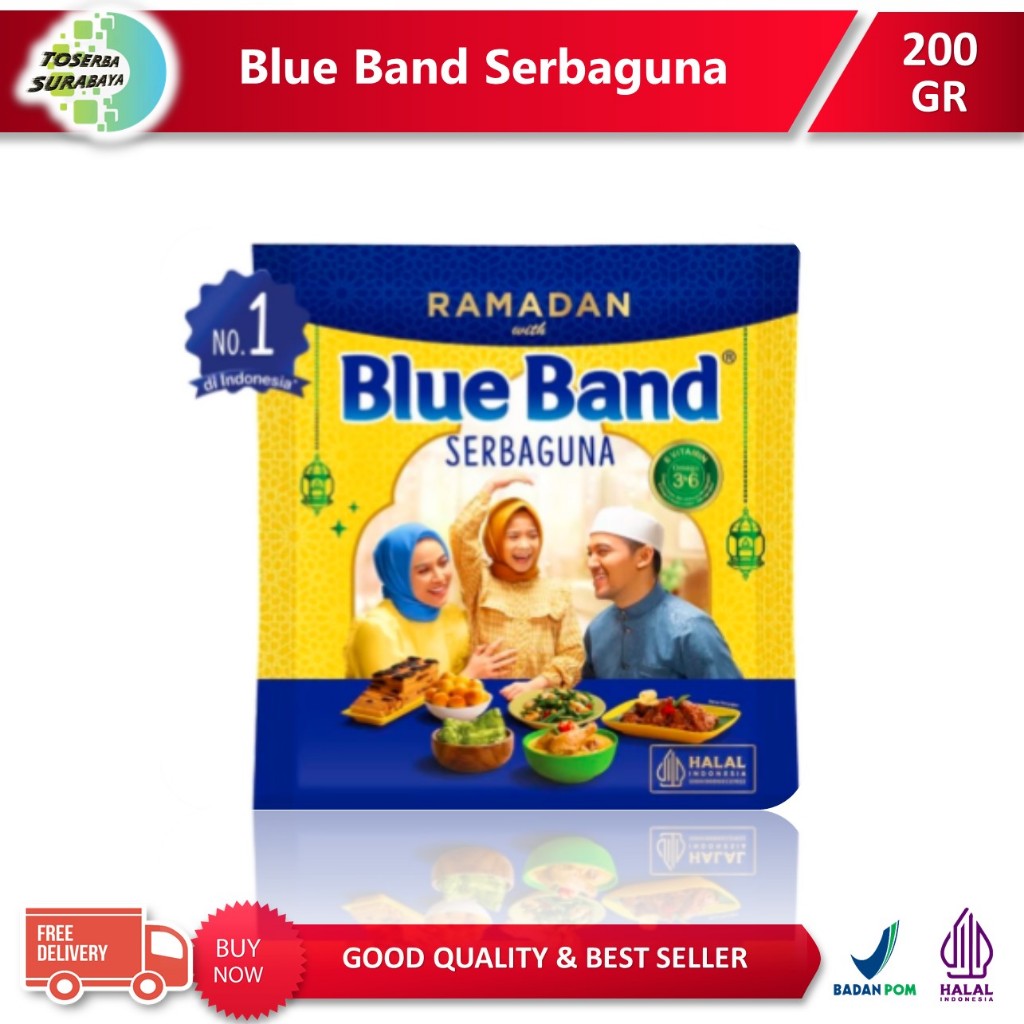 

Blue Band Margarin Serbaguna Sachet 200gr / BLUEBAND Sachet BEST SELLER