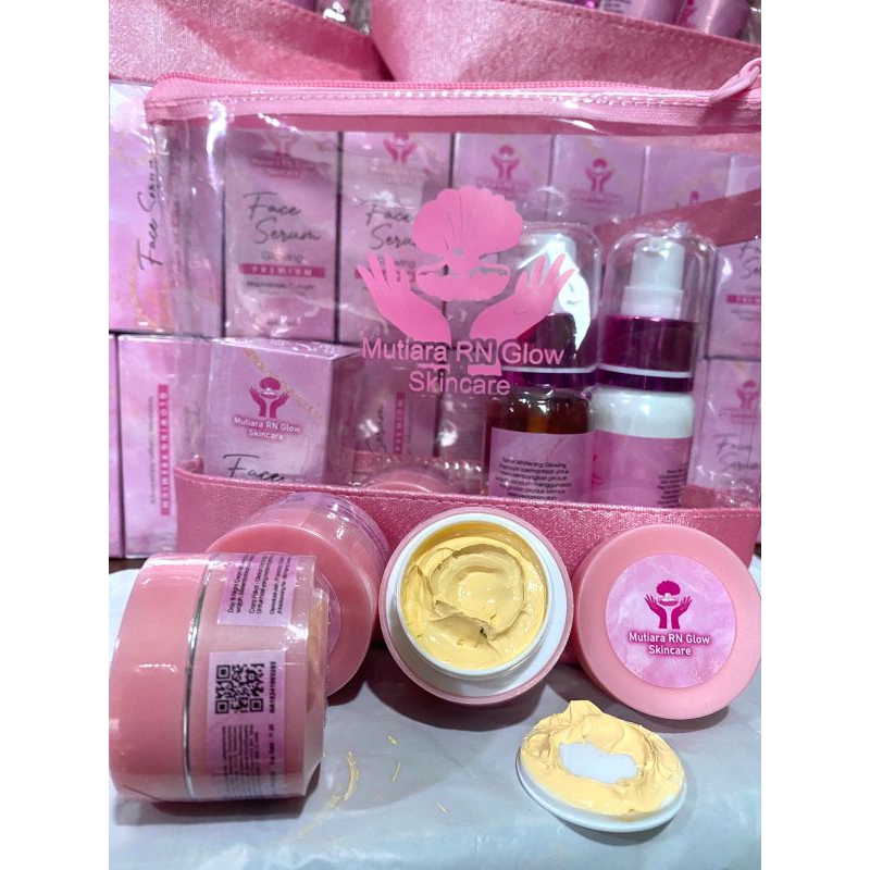 Cream Mutiara RN Glow skincare siang malam hanya cream saja 1 pot