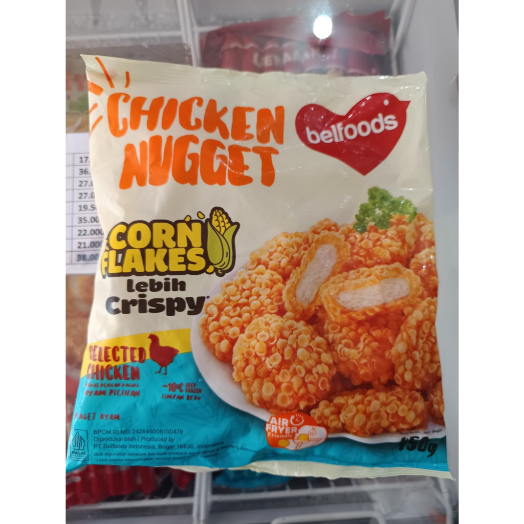 

Naget Ayam Nuget Ayam 450gr Belfoods Chicken Nugget Corn Crispy Cemilan frozen food terdekat