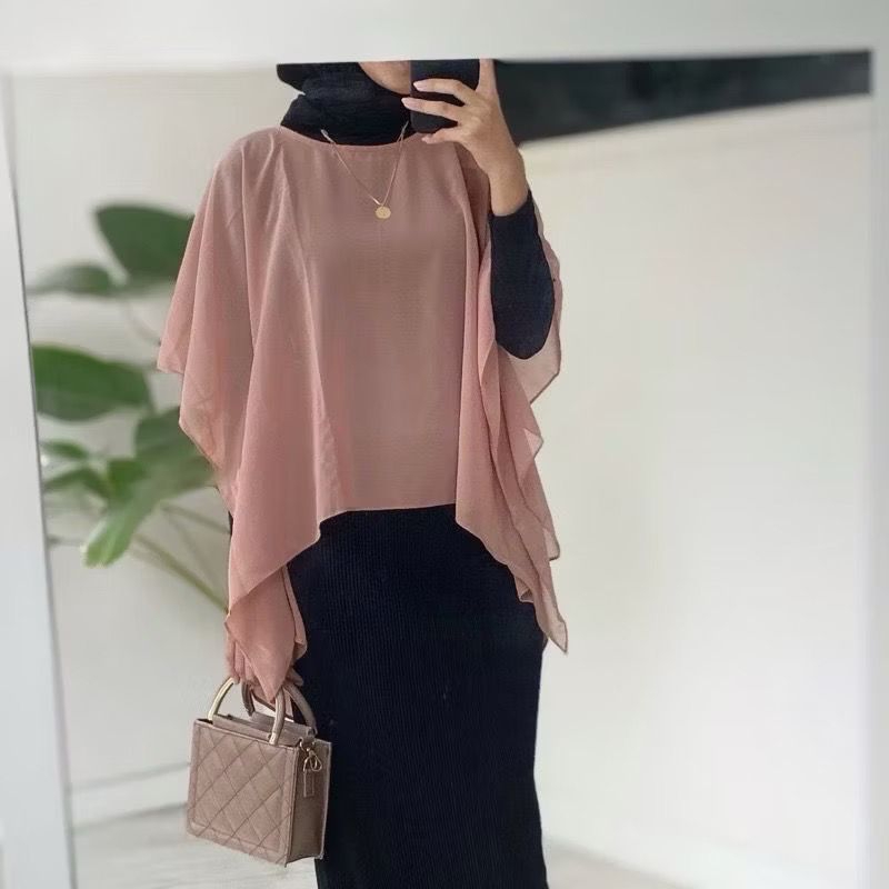 Atasan wanita outer ceruty babydoll atasan kekinian polos premium atasan outer wanita atasan polos