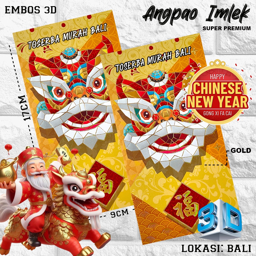 

KERTAS ANGPAO IMLEK BARONGSAI 4 SUPER PREMIUM 4D