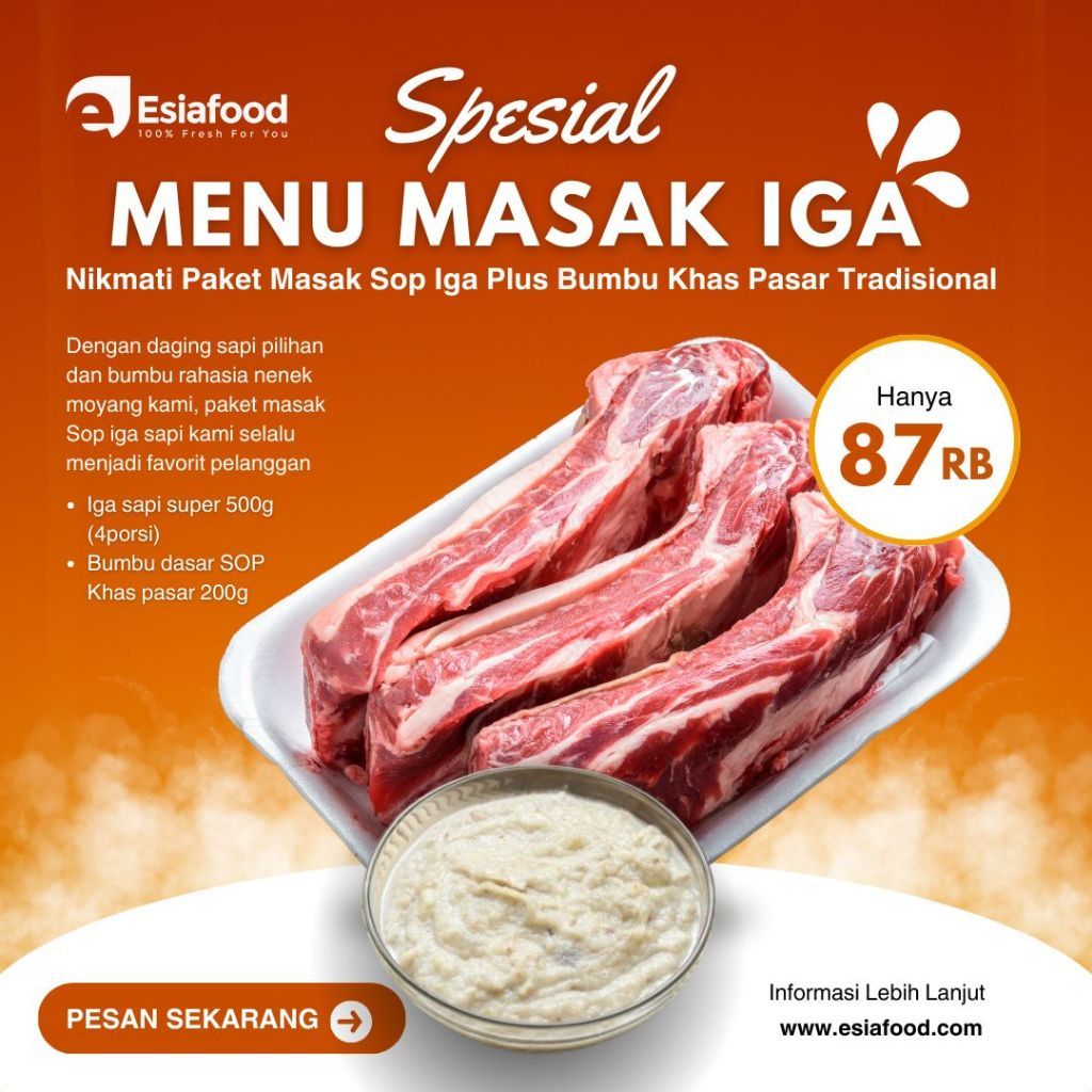 

Paket bahan masak SOP iga Plus bumbu pasar