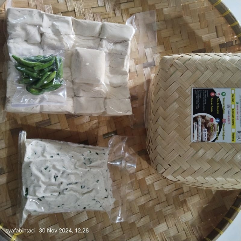

Tahu Aci Mentah kemasan vacum paket sedang
