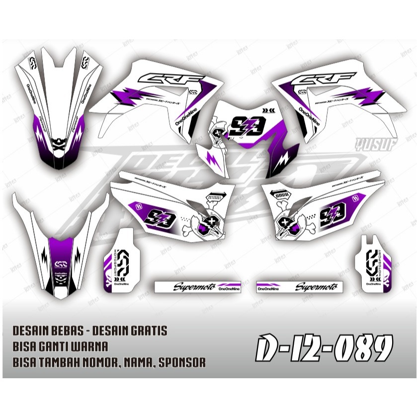 Decal sticker Full Body Honda CRF 150l Motif SIMPLE HOLOGRAM D-I2-982 I2-1159