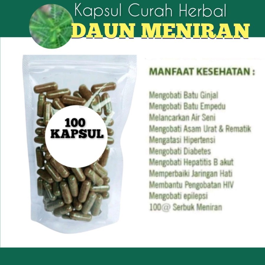 

PENGUAT IMUN Curah Kapsul Meniran (isi 100pcs@500mg)Obat Herbal